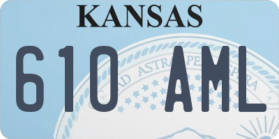 KS license plate 610AML