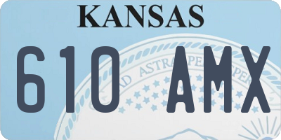 KS license plate 610AMX