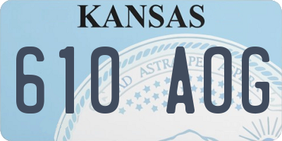 KS license plate 610AOG