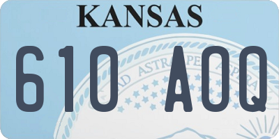 KS license plate 610AOQ