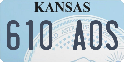 KS license plate 610AOS