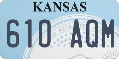 KS license plate 610AQM