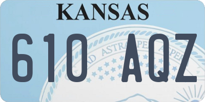 KS license plate 610AQZ