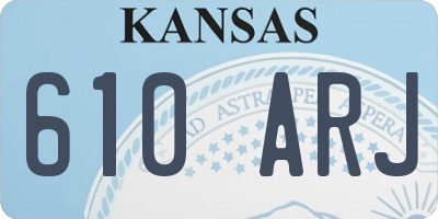 KS license plate 610ARJ