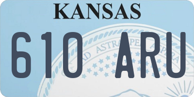 KS license plate 610ARU