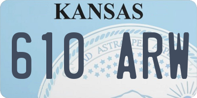 KS license plate 610ARW