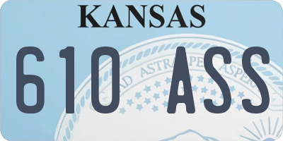 KS license plate 610ASS