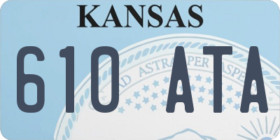 KS license plate 610ATA