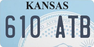 KS license plate 610ATB