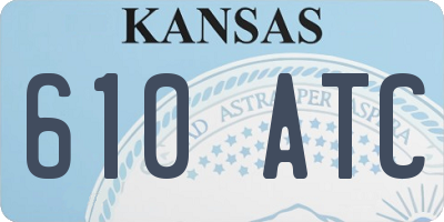 KS license plate 610ATC