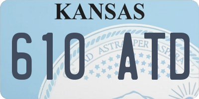 KS license plate 610ATD