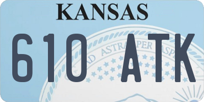 KS license plate 610ATK