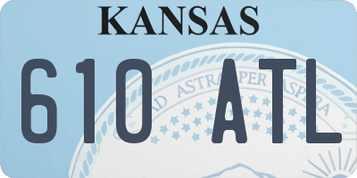 KS license plate 610ATL