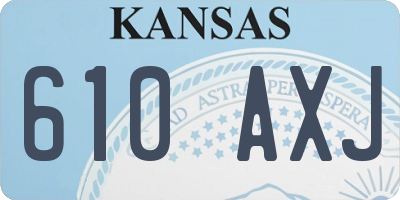 KS license plate 610AXJ