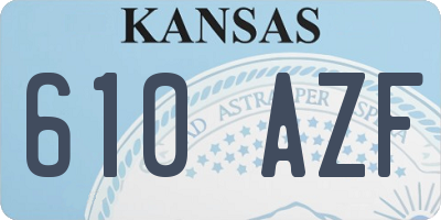 KS license plate 610AZF