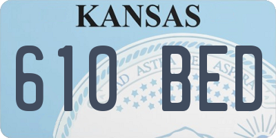 KS license plate 610BED