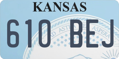 KS license plate 610BEJ
