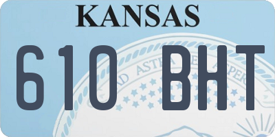 KS license plate 610BHT