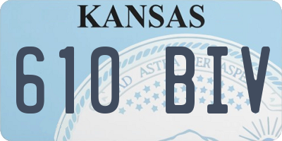 KS license plate 610BIV