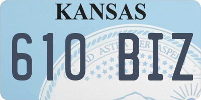 KS license plate 610BIZ
