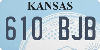 KS license plate 610BJB