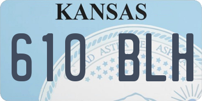 KS license plate 610BLH