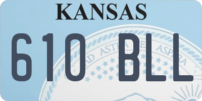 KS license plate 610BLL