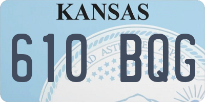 KS license plate 610BQG