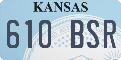 KS license plate 610BSR