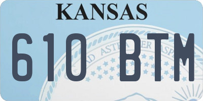 KS license plate 610BTM