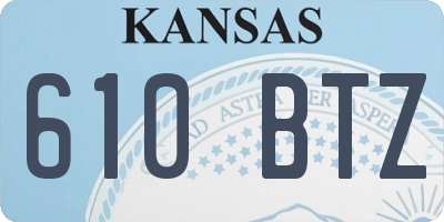 KS license plate 610BTZ
