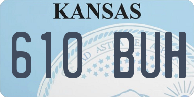 KS license plate 610BUH