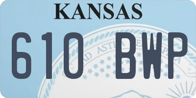 KS license plate 610BWP