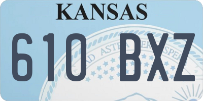 KS license plate 610BXZ