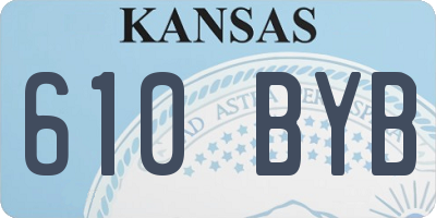 KS license plate 610BYB