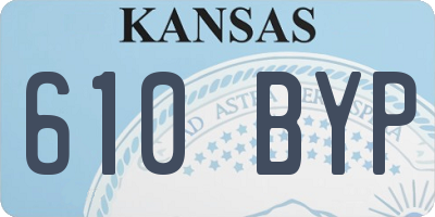 KS license plate 610BYP