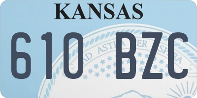 KS license plate 610BZC