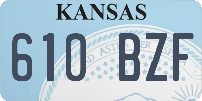 KS license plate 610BZF