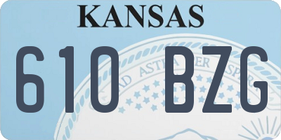 KS license plate 610BZG