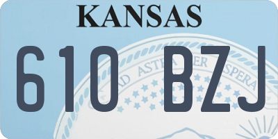 KS license plate 610BZJ