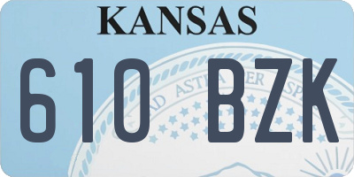 KS license plate 610BZK