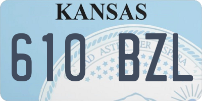 KS license plate 610BZL