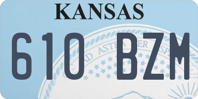 KS license plate 610BZM