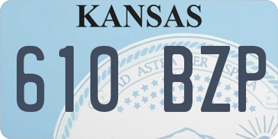 KS license plate 610BZP