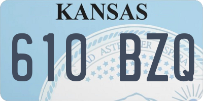 KS license plate 610BZQ