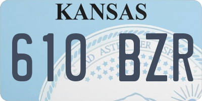 KS license plate 610BZR