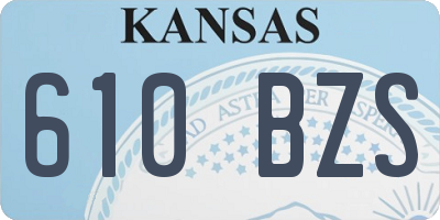 KS license plate 610BZS