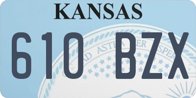 KS license plate 610BZX