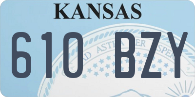 KS license plate 610BZY