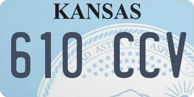 KS license plate 610CCV